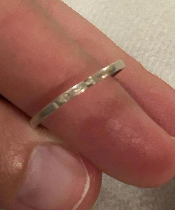 ring band sterling silver 925 size 6.75 love engrave - Image 2
