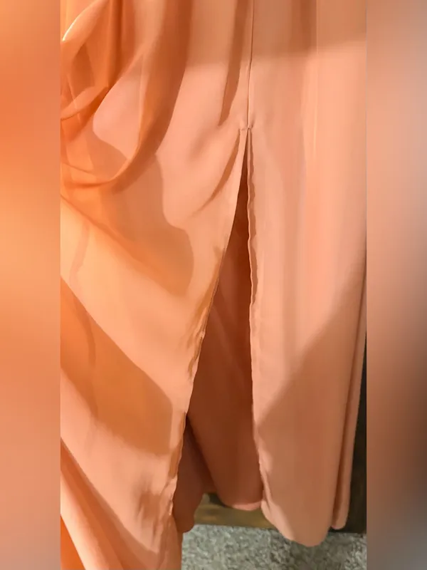 Birdy Grey Spaghetti Strap Maxi Dress in Rust Orange - Image 2