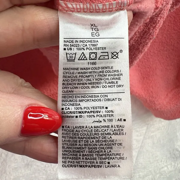 Old Navy XL Long Sleeve Half Zip‎ Oversized Textured Sweatshirt Women's Pink - Image 7