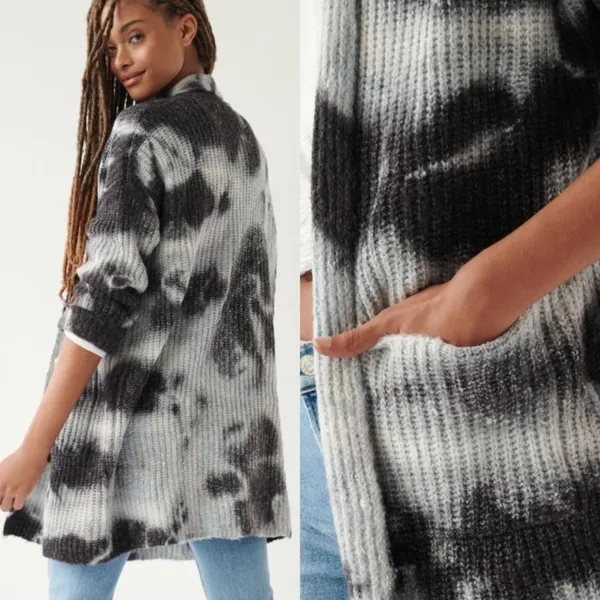 Avalon Tie Dye Oversized Knit Cardigan - Image 3