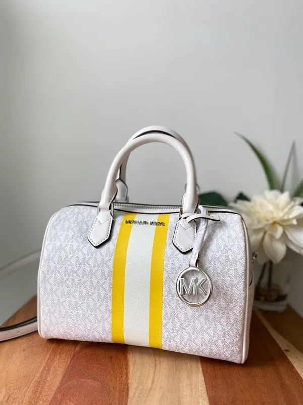 NWT Bedford Small Logo Stripe Satchel Handbag - Image 3