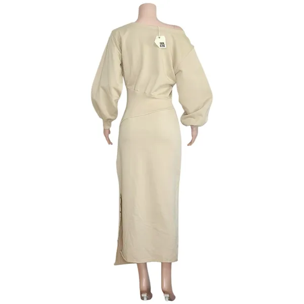 SER.O.YA. Elo Long Sleeve Fleece Sweater Dress, Camel, Large - Image 10