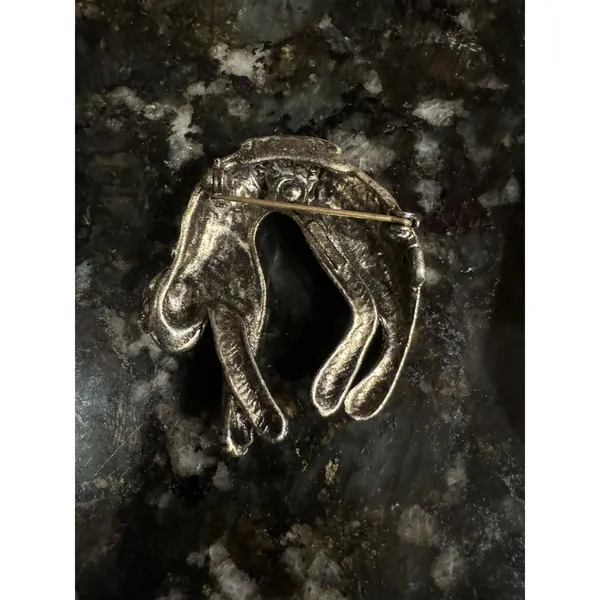 Vintage Silver Tone Rhinestone Leopard Panther Cheetah‎ Articulated Brooch Pin - Image 2