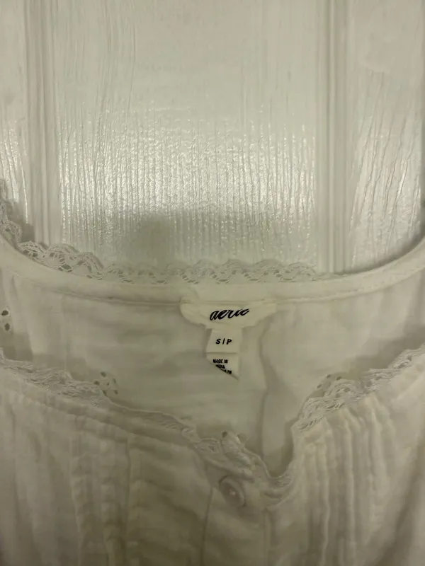 Aerie White Lace Blouse - Image 4