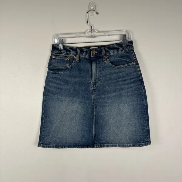 J.Crew Denim Mini Skirt Re-imagined 5 Pocket Light Wash Women’s Sz‎ 26 - Image 2