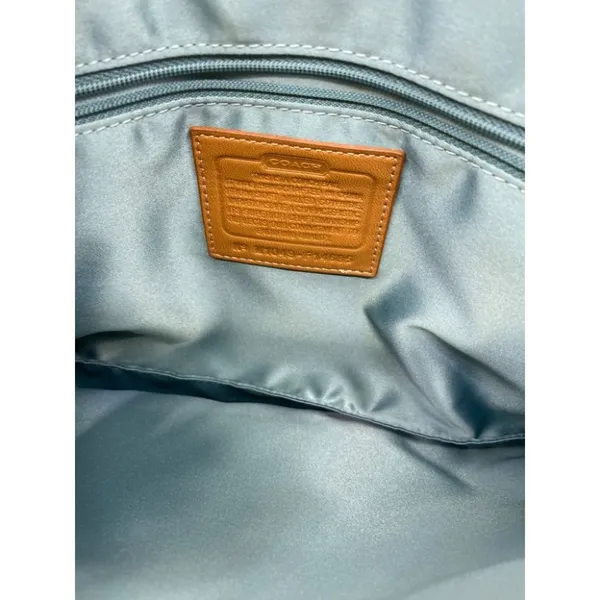 Coach Leather Medium Size White Brown Shoulder Bag - Image 9