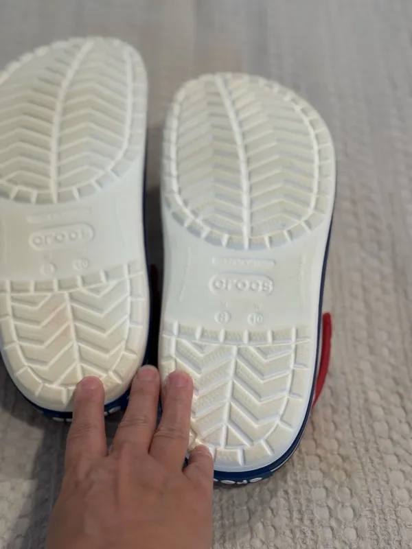 Crocs Crocband Clog White Red Blue with Disney Jibbitz Charms - Image 7