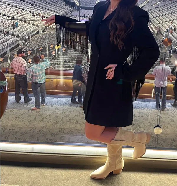 Blazer Fringe Dress Bae Vely Black - Image 3