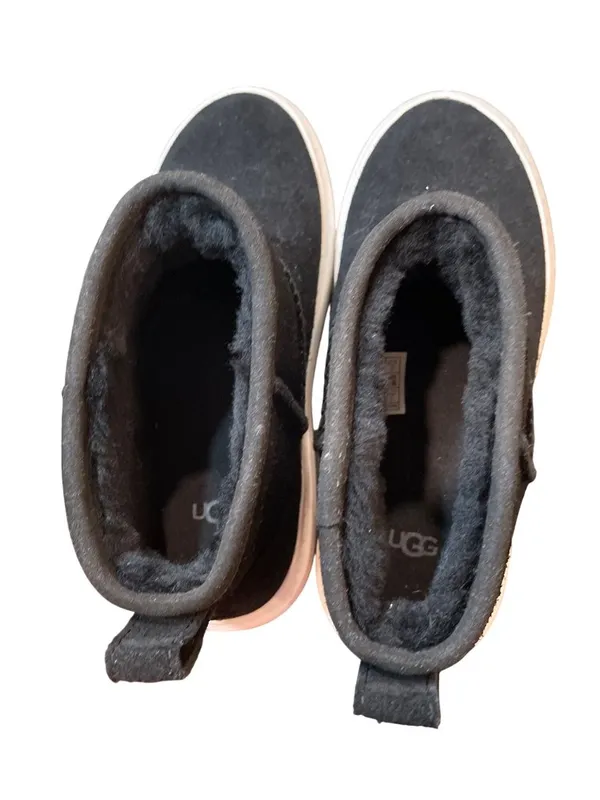 UGG Alameda wms black suede shearling lined mini ankle boot sz 5.5 SKU 10-471 - Image 12