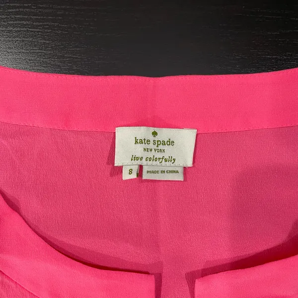 Pink Kate Spade Silk Sleeveless Top Size 8 - Image 4