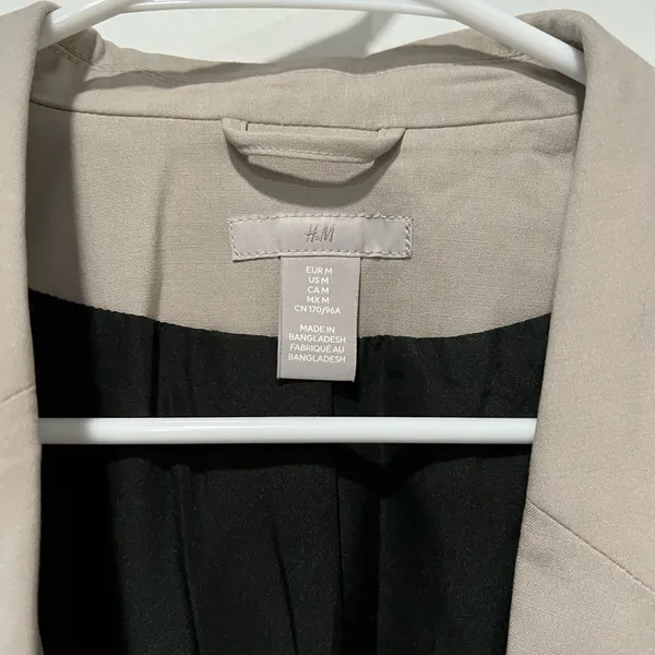 H&M Oversized taupe boyfriend blazer - Image 5