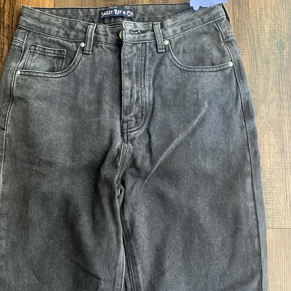 High Rise Charcoal Jeans Black Size 0 - Image 4