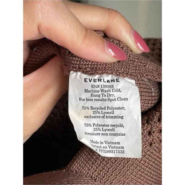 Everlane Do-It-All Knit Tote Brown Shoulder Bag Single Strap - Image 8