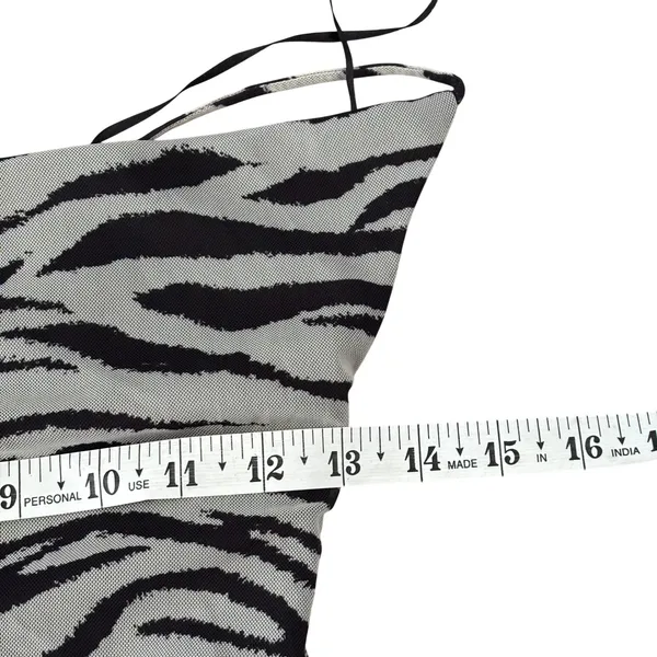 NWT‎ Zara Zebra Print Midi Dress Sz S Cowl Neck - Image 5