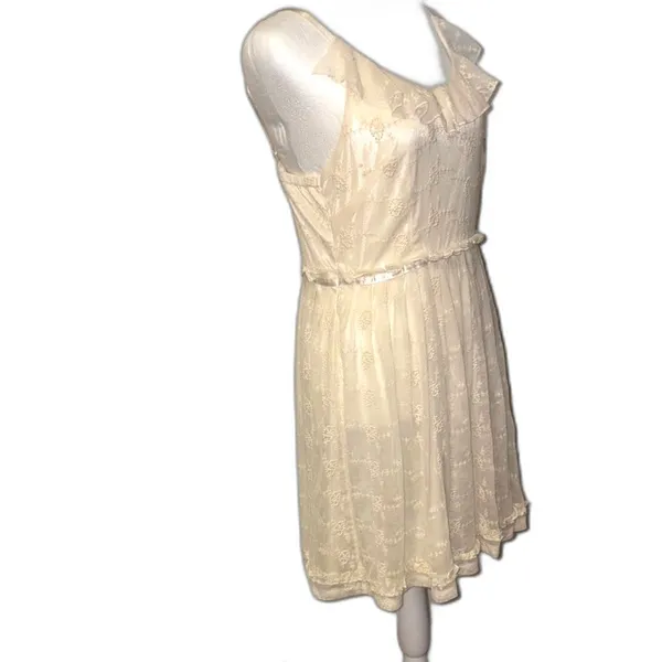 Altar'd State Cream Lace Dress. Large - Image 3