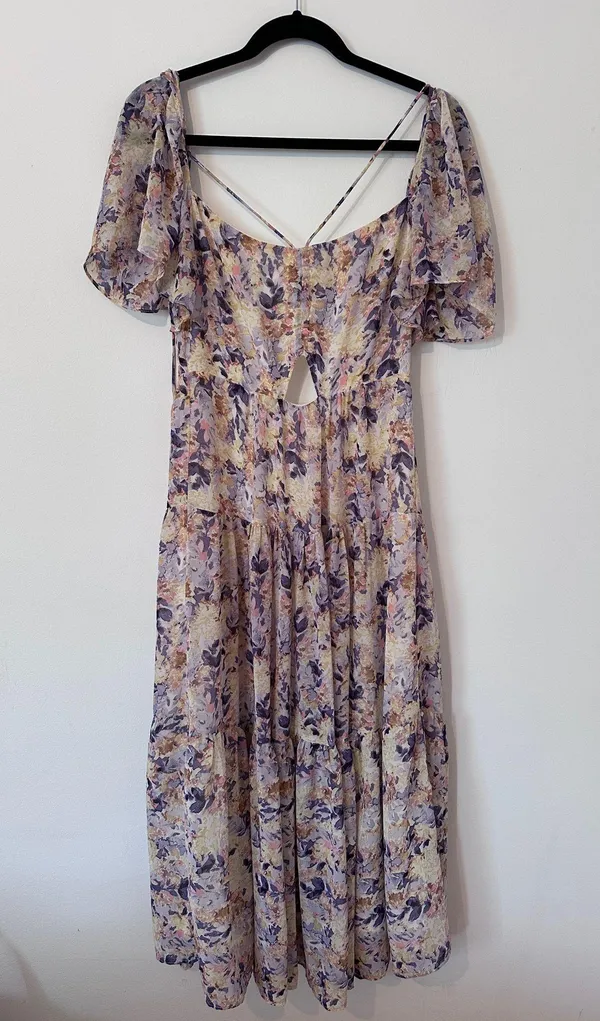 Purple printed ASTR the label dress - Image 2