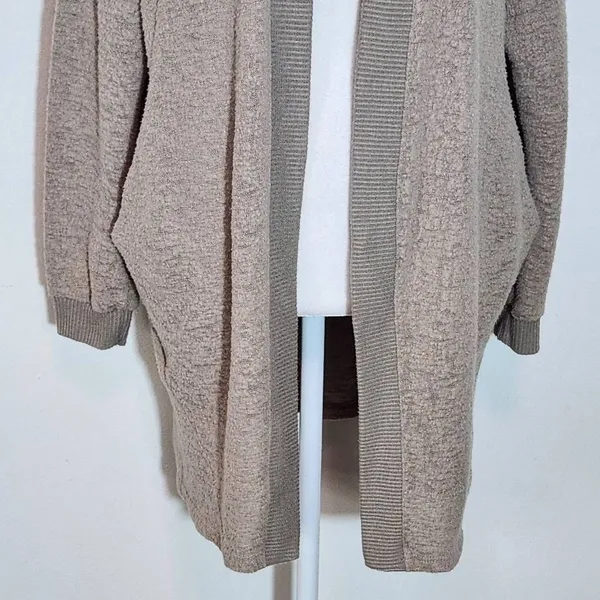 Silence + Noise Brown Distressed Open Knit Cardigan Size Small Tan Cardigan - Image 2