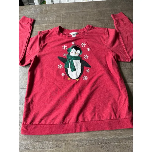 Christopher &‎ Banks Women's Red Snowman Sweatshirt Size Large - Image 5