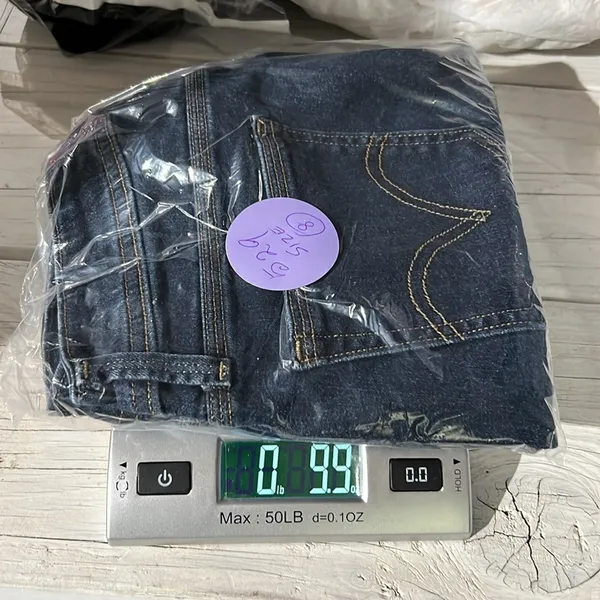 Levi's 529 Curvy Skinny Cut Off Denim Shorts Dark Wash Raw Hem Size 8 - Image 10