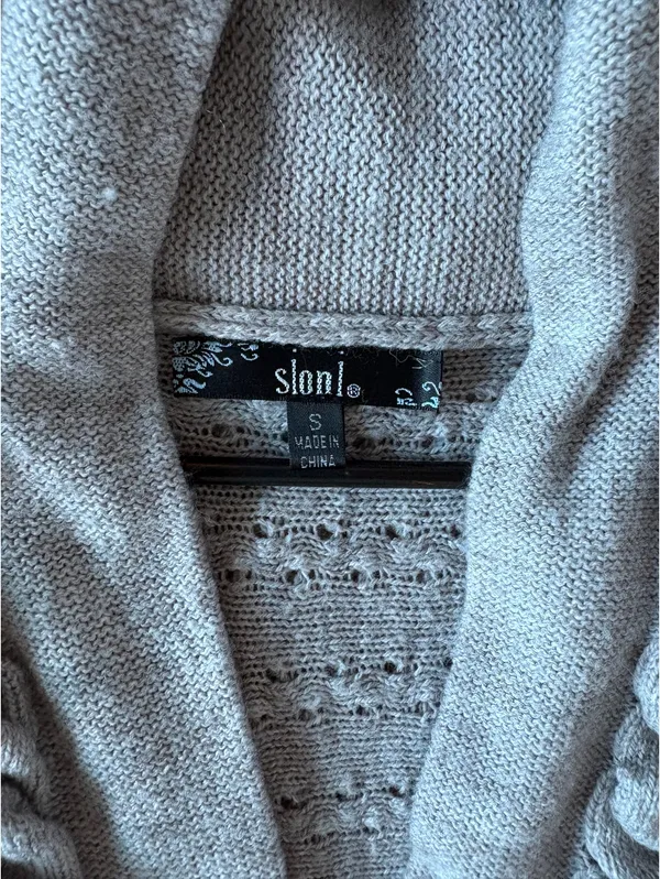 Anthropologie Gray Ruffle Button Down Cardigan  - Image 5