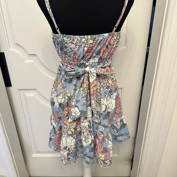 Altar’d State Floral Spaghetti Strap Dress Sundress Bow Back NWOT - Image 5