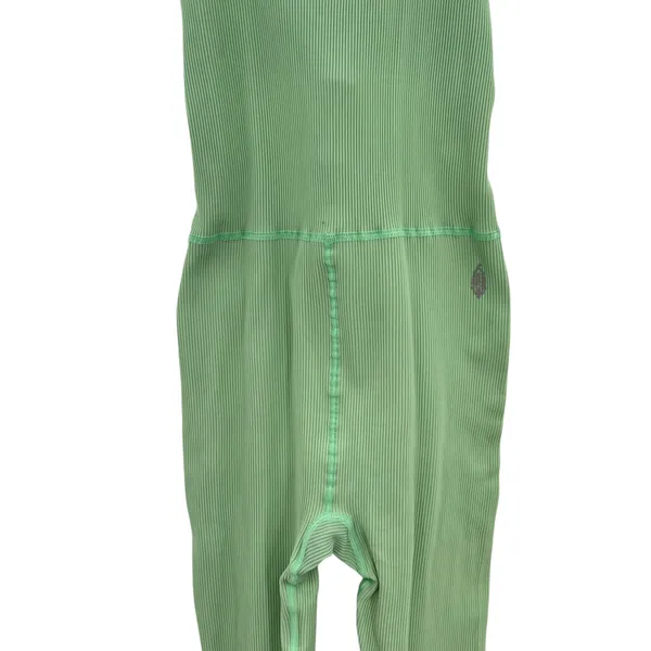 Free People Free Throw Onesie Jumpsuit Ribbed Seamless Green‎ Size Large - Image 6