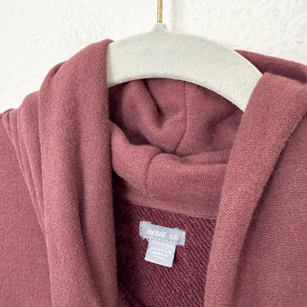 [Aerie] Oversized Fleece Turtleneck Sweater Pullover Sweatshirt Cozy Sz Small S - Image 11