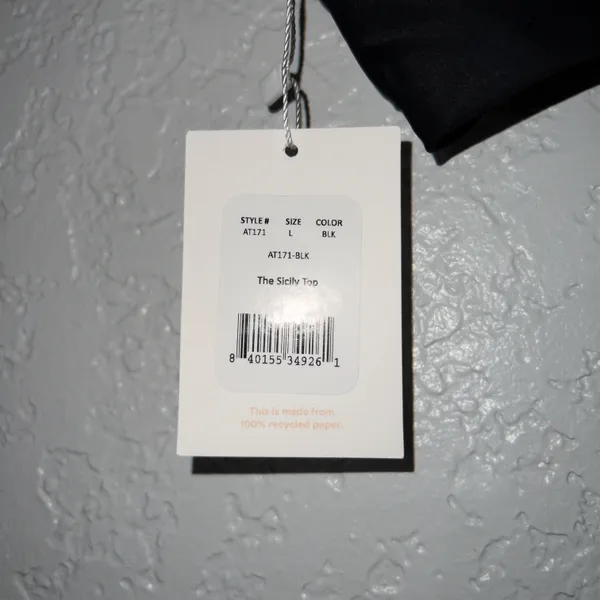 NWT Black The Sicily Swimsuit Top Size Large - Image 5
