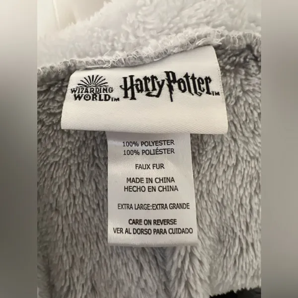 Harry Potter Hogwarts Hoody Gray Fleece‎ Mini Sweater Dress Size XL - Image 5