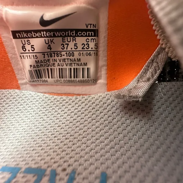 Nike‎ Size 6.5 Sneakers White Black Free TR Flyknit Running Exercise Jogging - Image 7