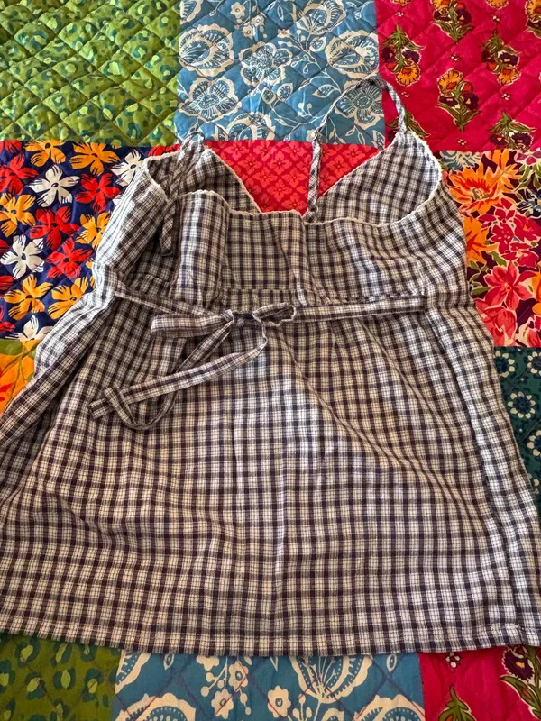 Brandy Melville Tie Tank Top gingham - Image 3