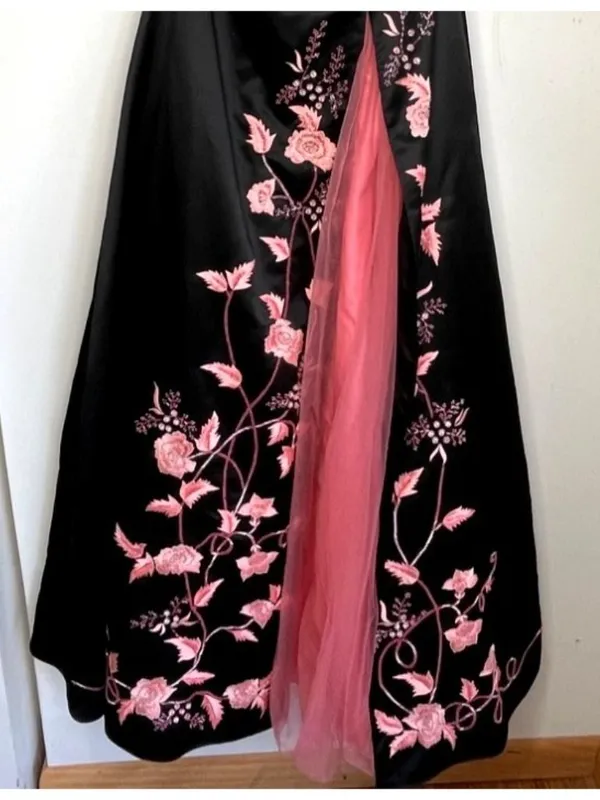 Tiffany Designs Strapless Floral Dress Size 12 Prom Formal Vintage Y2K - Image 4