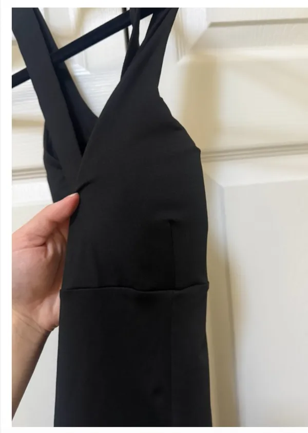 SHEIN Black Padded Crossback Athletic Mini Dress - Image 3