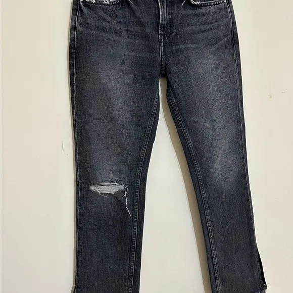 GRLFRND Mid-Rise Straight Leg Jeans - Grey - Image 2