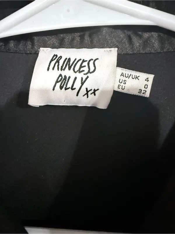 Princess Polly Black Satin-Look Top - Image 4