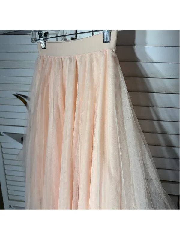 NWOT Charlotte Russe peach chiffon mesh skirt elastic waist fairy whimsical XS - Image 3