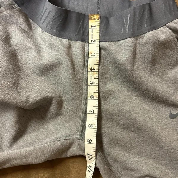 Nike Dri Fit Sportswear Jogger Sweatpants Fleece Gray Waist Band cotton size S - Image 8