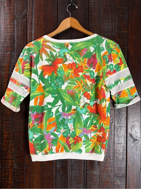 Juicy Couture Women’s Tropical Print Sporty Tee - 'Juicy 74' - Image 6