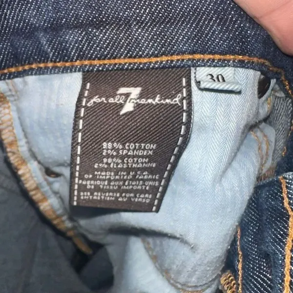 7 for All Mankind 30 Roxanne slim leg ankle designer jeans - Image 4