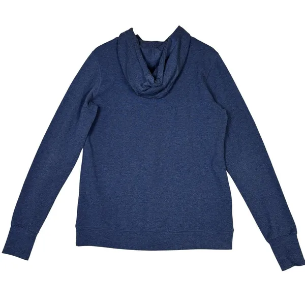 Lauren James Hoodie Womens Sz M Heathered Blue‎ Soft Thumb Holes - Image 9