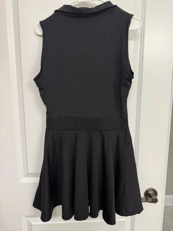 Black Sleeveless Athletic Polo Tennis Dress Women’s XL - Image 4