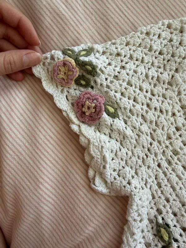 Vintage crochet top White - Image 4