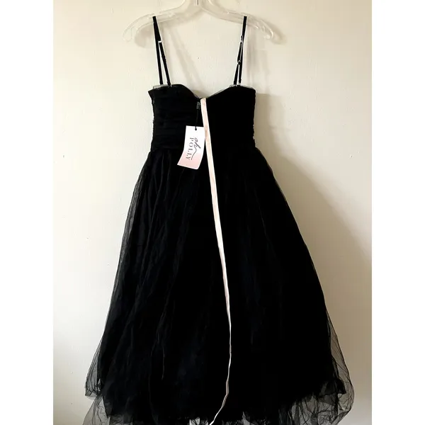 Oh Polly Cindy Tulle Corset Midmaxi Dress Black Size 8 New - Image 6