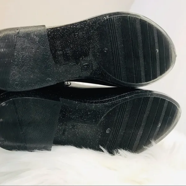 INC Women’s Raelynn Rain Black Glitter rain Boots sz 6 - Image 8