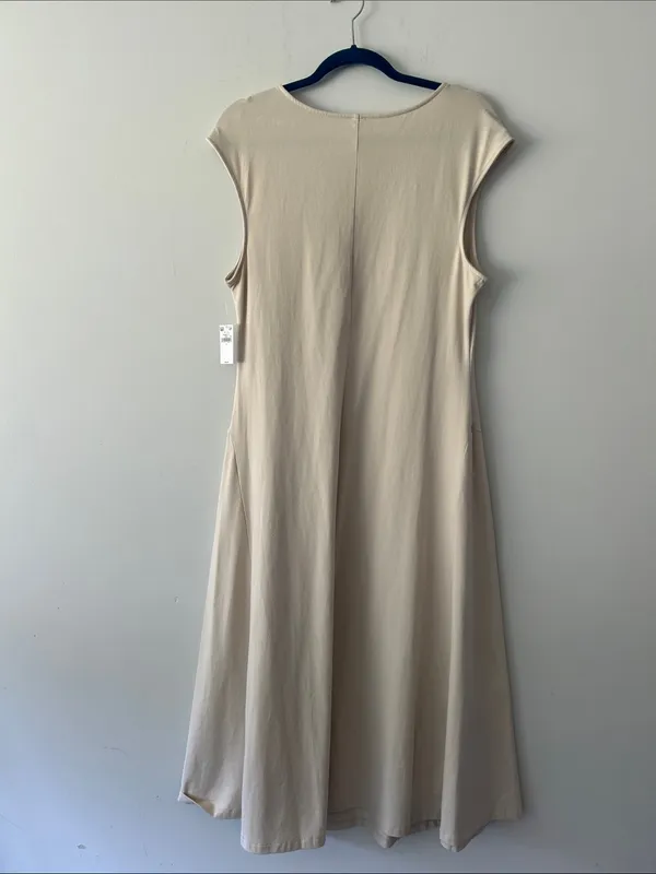 Old Navy |Light Cream Scoop Neck Cap Sleeve Dress sz L - Image 5