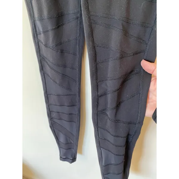 Lululemon High Rise Wunder Under Leggings Mesh Black Size 2 Limited Edition - Image 8