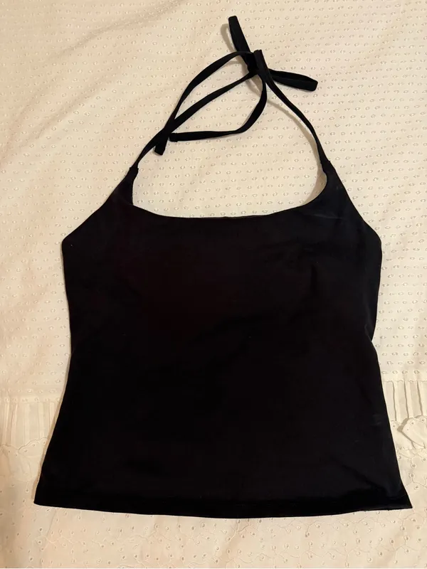 Aerie The Hugger Halter Top | Black - Image 2