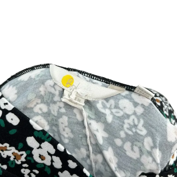 Boden Mini Skirt Jersey‎ Floral Pull-on Black White Size US 8R - Image 7