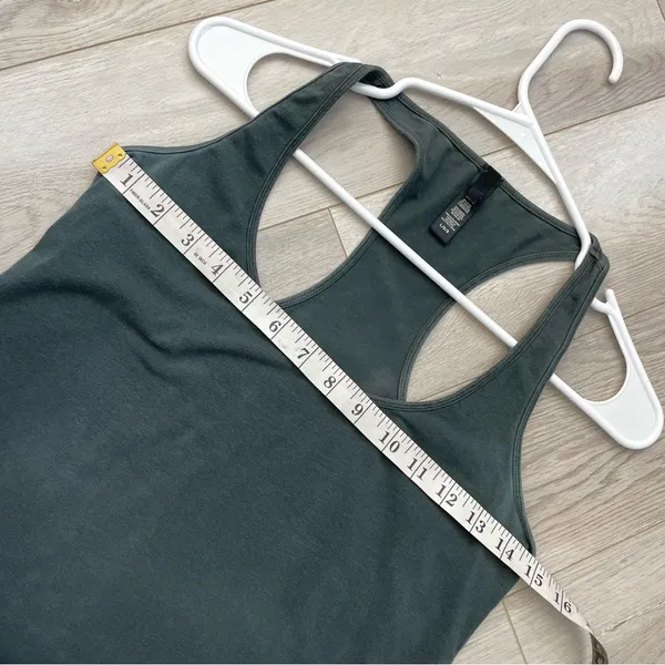 Skims Tank Top cotton scoop neck racerback womens Green (large) basic casual - Image 3