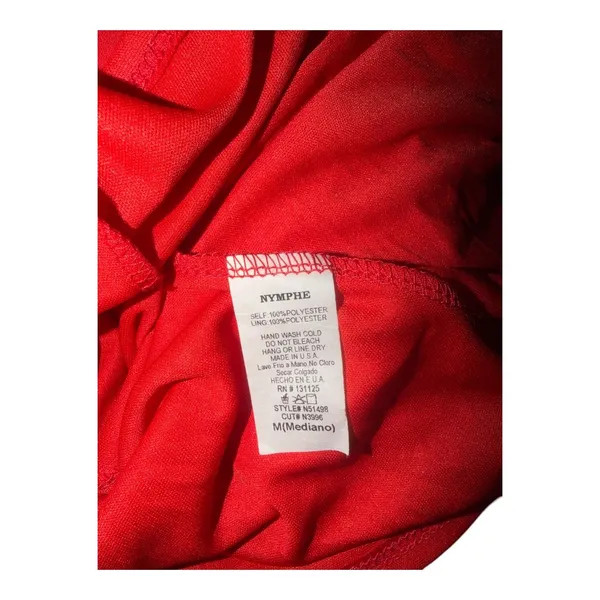 Nymphe Los Angeles Red Halter Mini Dress, Medium - Image 5